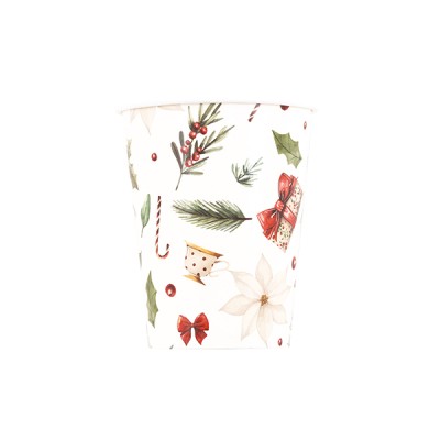 VASOS CARTON LITTLE CHRISTMAS 250 CC 8 UND