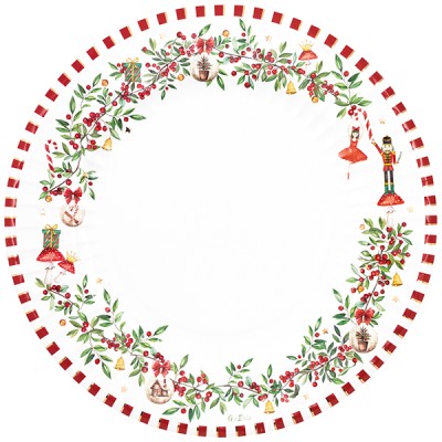 BAJOPLATO CHRISTMAS VINTAGE 33 CM 6 UND
