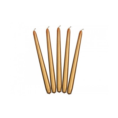 VELAS LARGAS ORO 29CM 10 UND