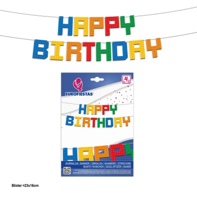 GUIRNALDA LETRAS H. BIRTHDAY COLORES