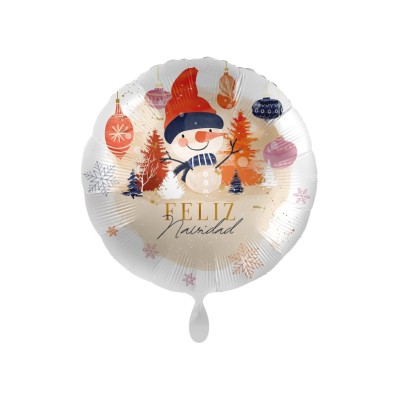 GLOBO SNOWMAN FELIZ NAVIDAD 18'