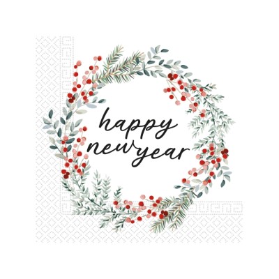 SERVILLETAS NEW YEAR CORONA NAV 33 CM