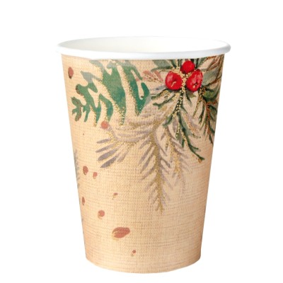 VASOS RAMAS NAVIDAD 10 UND