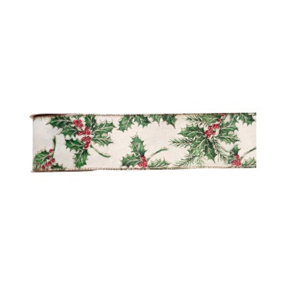 CINTA ACEBO BRILLO DORADO 5 MTR