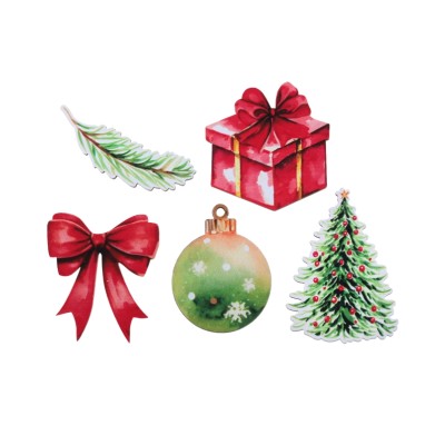 CONFETTI REGALO NAVIDAD MADERA 10 UND