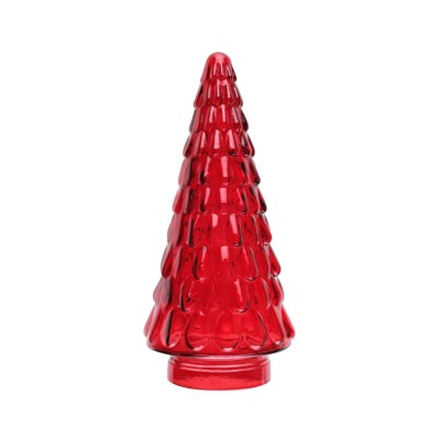 ARBOL CONICO ROJO CRISTAL 15 CM