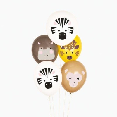GLOBOS LATEX MINI SAFARI 5 UND