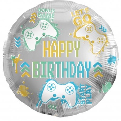 GLOBO DE HELIO VIDEOJUEGOS 45 CM