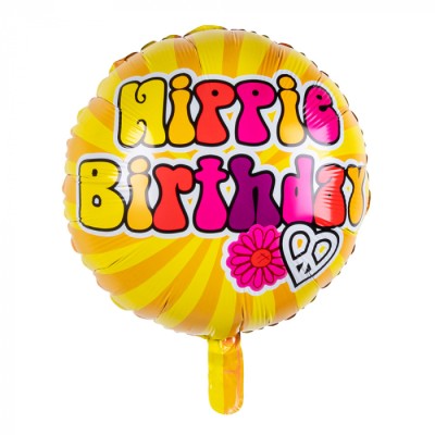 GLOBO FOIL HAPPY BIRTHDAY HIPPIE 18'