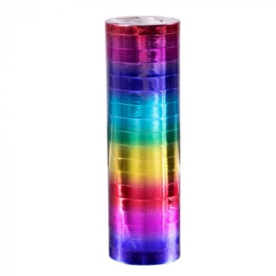 SET 2 ROLLOS SERPENTINAS METALICAS ARCOIRIS