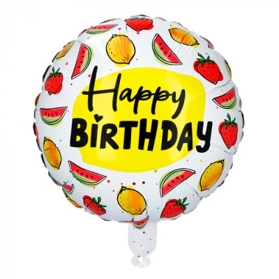 GLOBO FOIL HAPPY BIRTHDAY FRUTAS 18'