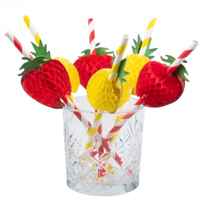 PAJITAS CARTON FRUTAS 6 UND