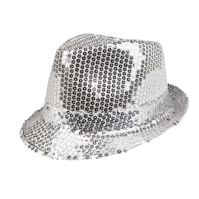 GORRO LENTEJUELAS PLATA