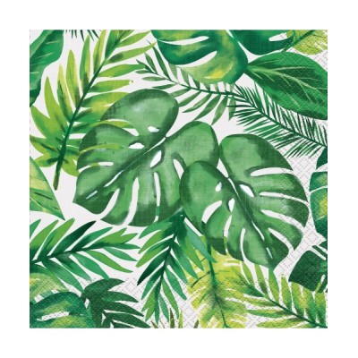 SERVILLETAS HOJAS TROPICAL 16 UND