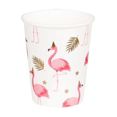 VASOS CARTÓN FLAMENCO 10 UND