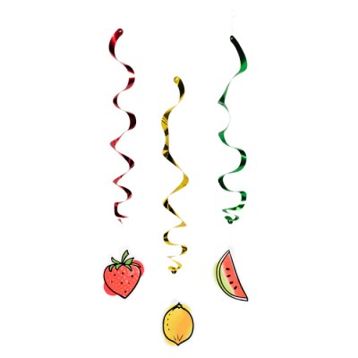 SET 3 DECO. REMOLINOS FRUTA (85 CM)