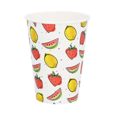 8 VASOS DE PAPEL FRUTA