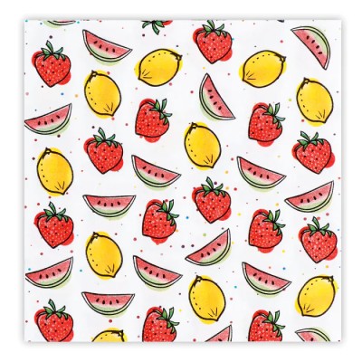 SERVILLETAS FRUTAS 20 UND 33 CM