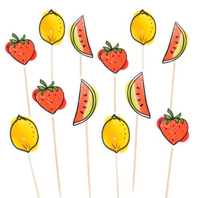 12 PALITOS DE CÓCTEL FRUTA