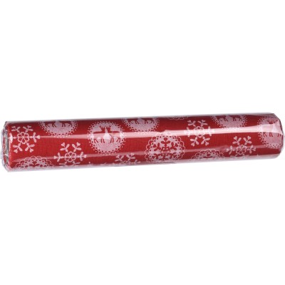 CAMINO DE MESA DECO NAVIDAD ROJO 28X250 CMS