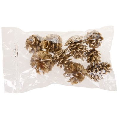 BOLSA PIÑAS ORO 200 GR APROX 12 UND