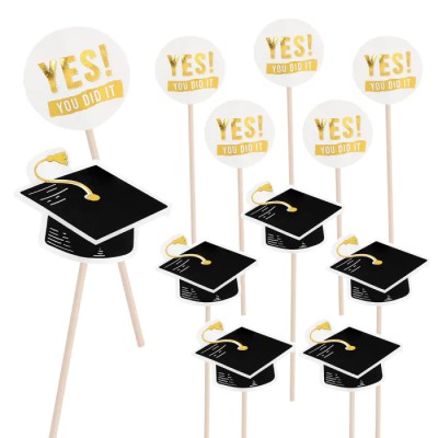 12 PALITOS DE CÓCTEL GRADUACIÓN 12 CM