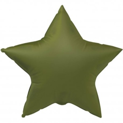 GLOBO ESTRELLA VERDE OLIVA MATE 45 CM