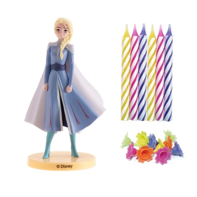 KIT PVC FROZEN CON 10 VELAS PARA DECORAR TARTAS