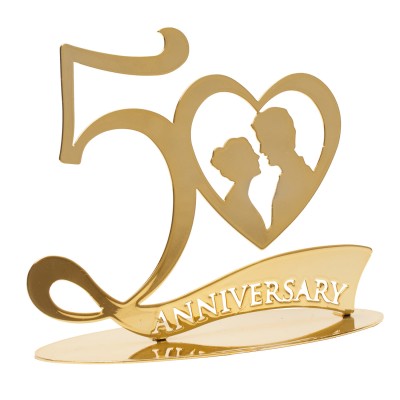 TOPPER 50 ANIVERSARIO METAL ORO 20 CM