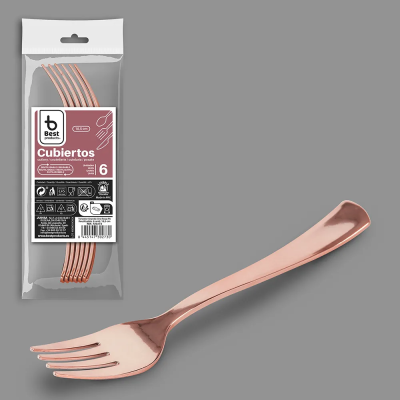 TENEDOR REUT. ORO ROSA 6 UND