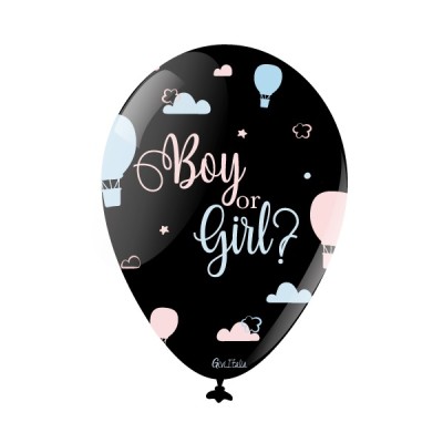 GLOBOS LATEX BOY OR GIRL NEGROS 8 UND