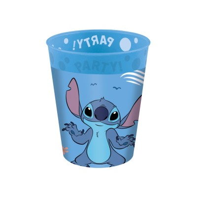 VASO PLASTCIO REUTILIZABLE 250ML STITCH Y ANGEL