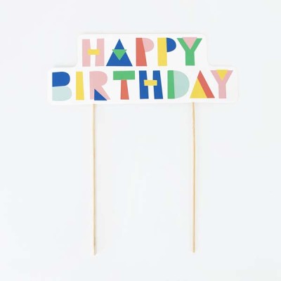 TOPPER HAPPY BIRTHDAY MULTICOLOR