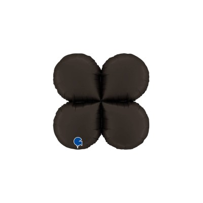 BASE DE GLOBOS NEGRO CIRCULO SATIN 56 CM