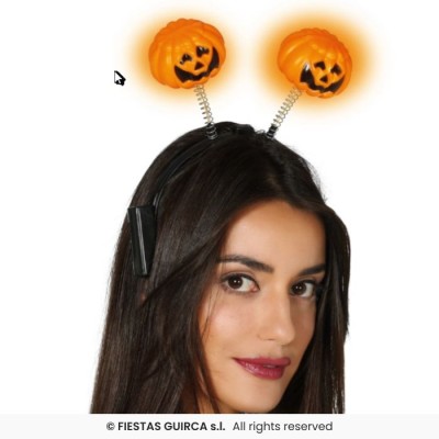 DIADEMA CALABAZA CON LUZ