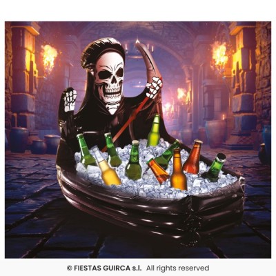 FERETRO MUERTE NEVERA HINCHABLE, 100X35 CMS.