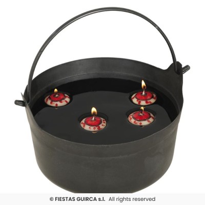 BLISTER CON 4 VELAS DE OJOS QUE FLOTAN, 5X5 CMS