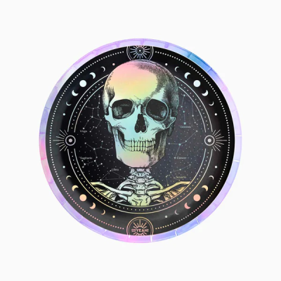 PLATO CALAVERA HALLOWEEN Ø23 CM 6 UND