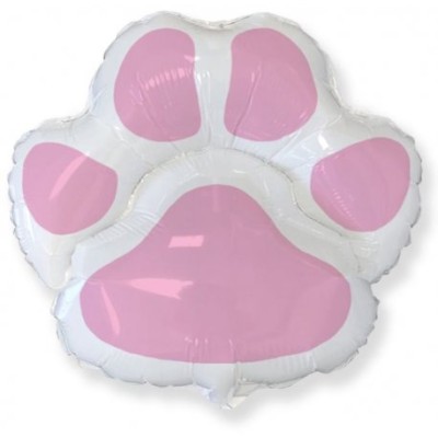 GLOBO FOIL PATA PERRO ROSA 76 CM