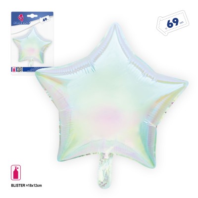 GLOBO FOIL ESTRELLA IRISDISCENTE 69CM