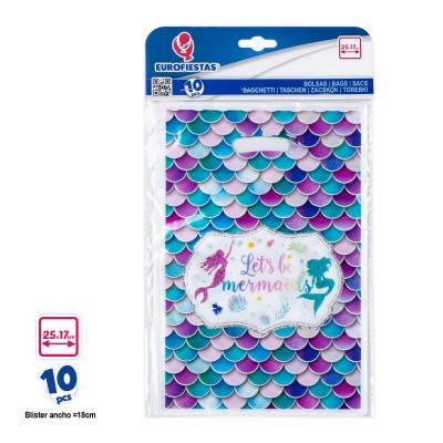 BOLSAS PLASTICO SIRENAS 10PCS