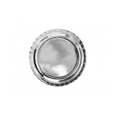 PLATO CARTON PLATA 23 CM 8 UND