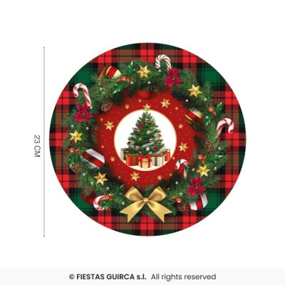 PLATOS ARBOL DE NAVIDAD 6 UND 23 CM