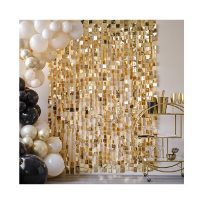 CORTINA LENTEJUELAS ORO 0,96X2M