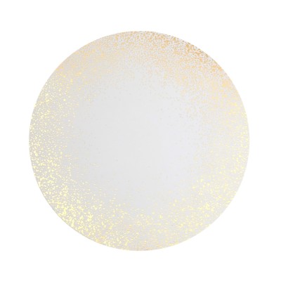 BAJOPLATO CONFETI ORO BLANCO 34CM CARTON