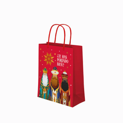 BOLSA REGALO NAVIDAD PEQUEÑA REYES MAGOS