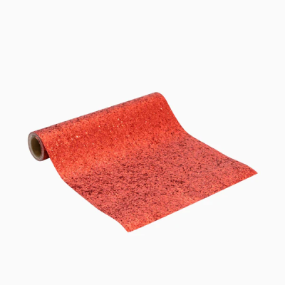 CAMINO DE MESA GLITTER ROJO 1.5MTR