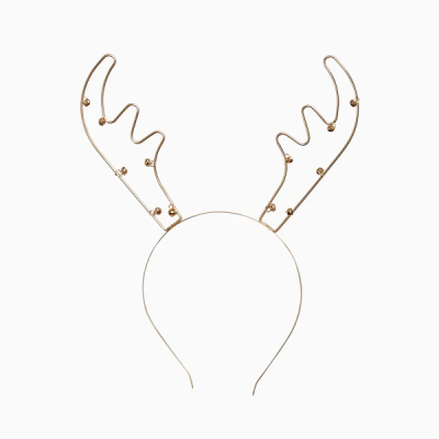 DIADEMA NAVIDAD RENO METÁLICA CASCABELES