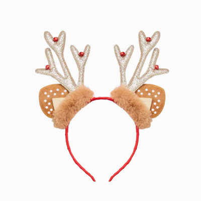 DIADEMA NAVIDAD RENO PELO Y CASCABELES