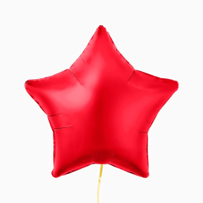 GLOBO FOIL ESTRELLA MATE 48CM ROJO